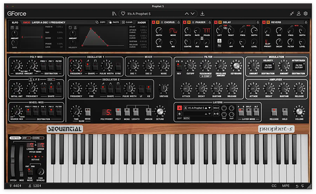 Prophet~5 interface