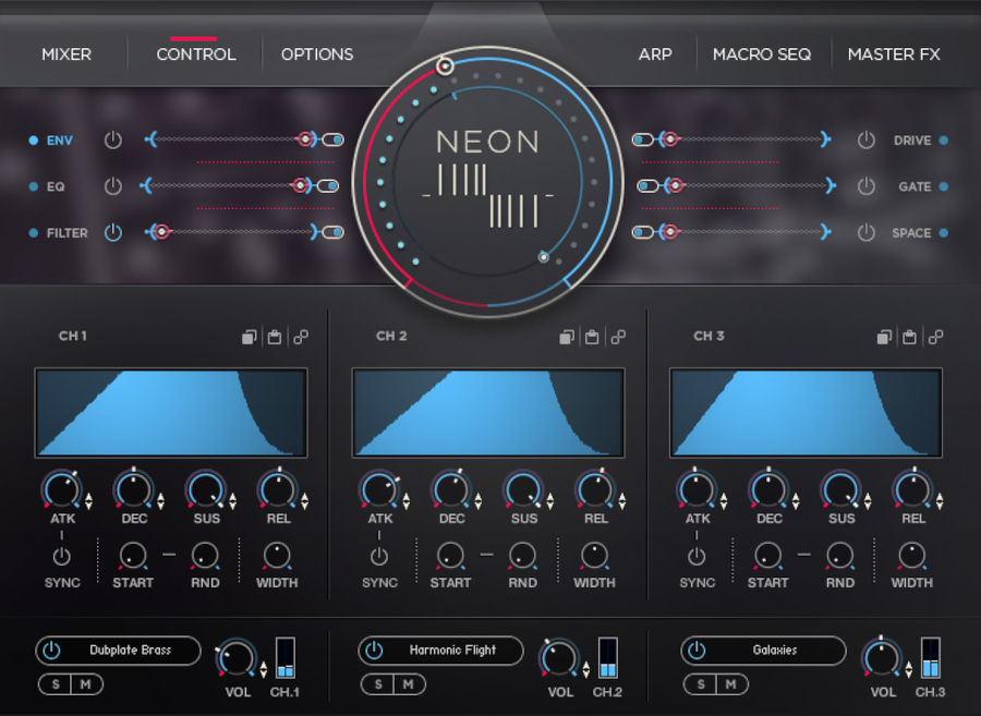 Mosaic Neon - Control UI