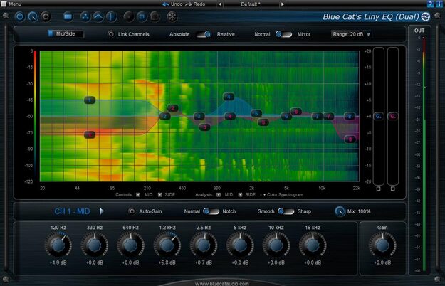 Blue Cat’s Liny EQ screenshot