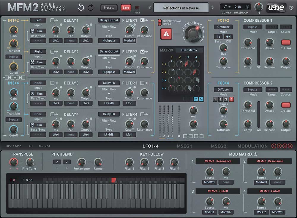 u-he MFM2 - Main User Interface