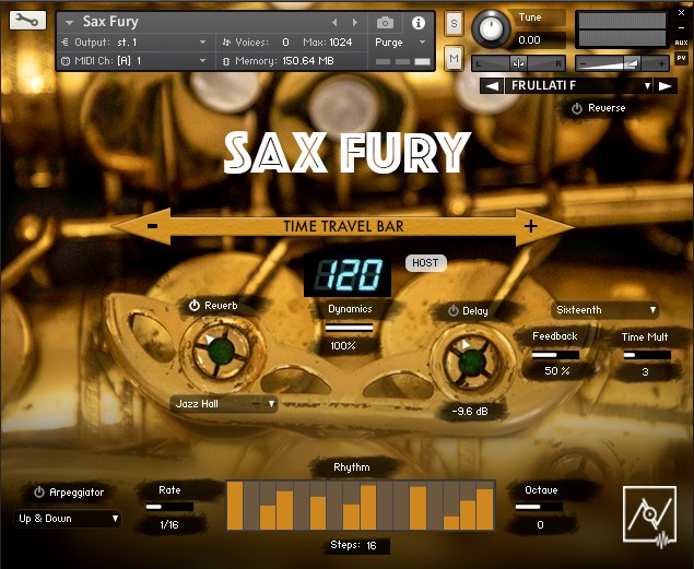 Sax Fury - User Interface