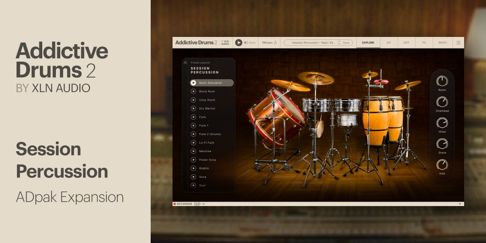 XLN Audio Session Percussion ADpak