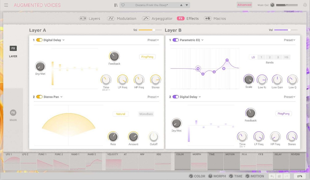 Arturia Augmented VOICES - Effects View