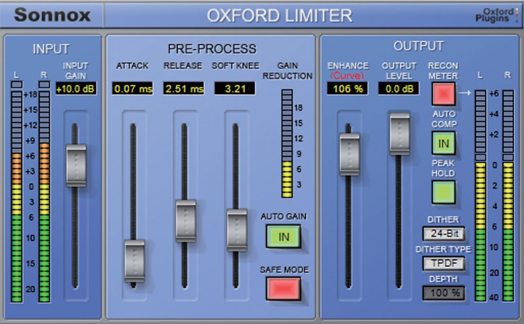 Oxford Limiter User Interface