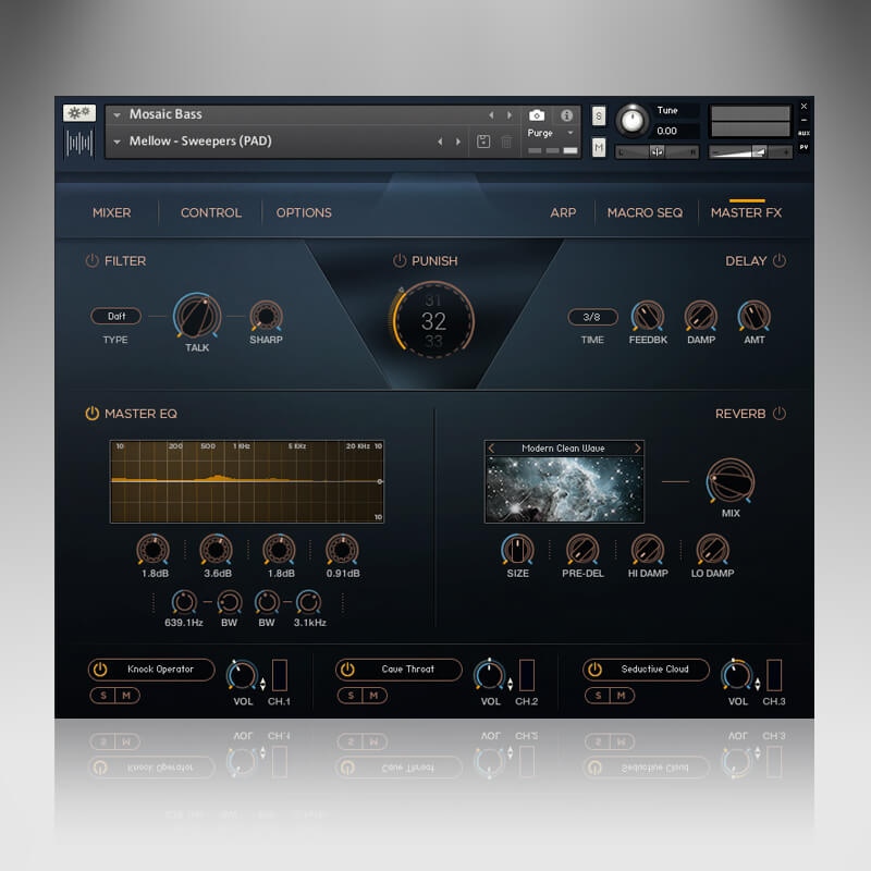 Mosaic Bass - User Interface (Mixer)