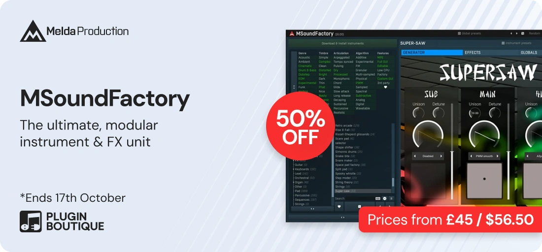 MeldaProduction MSoundFactory Sale
