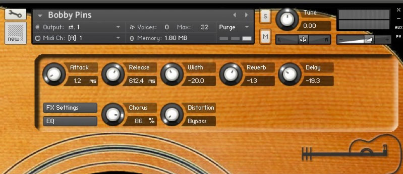 Fractured: Prepared Acoustic Guitar: Bobby Pins