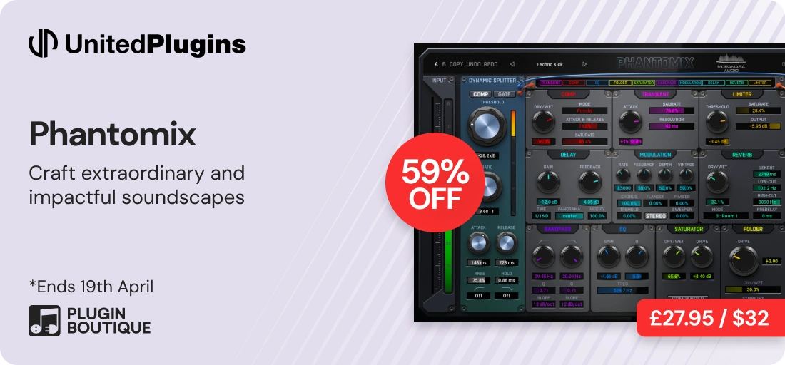 United Plugins Phantomix Plugin of the Week Sale