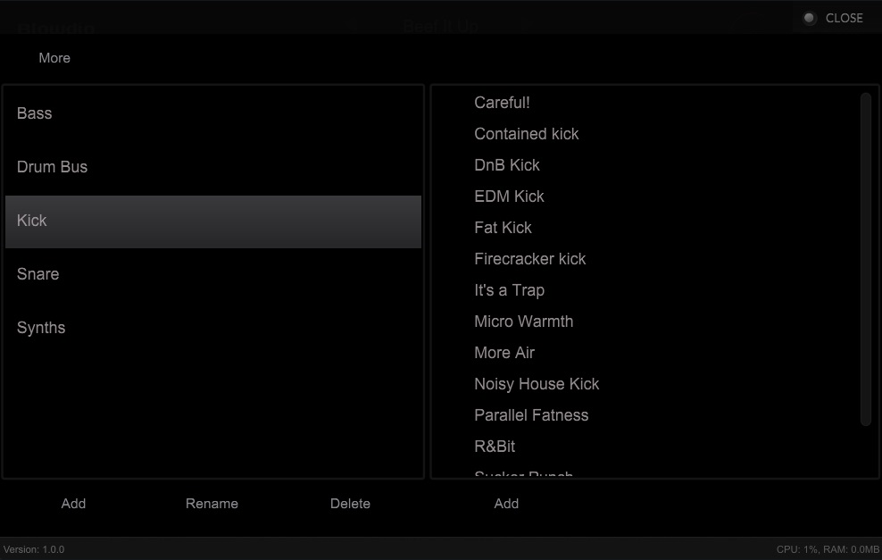 Blowdio - Preset Browser