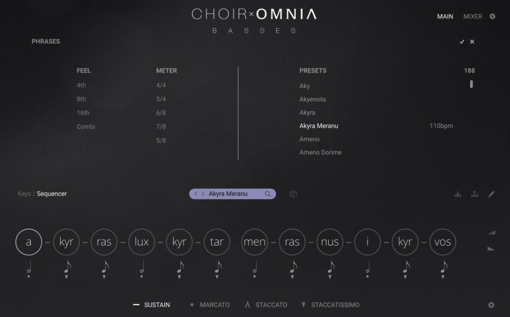 Native Instruments Choir - Omnia GUI 3