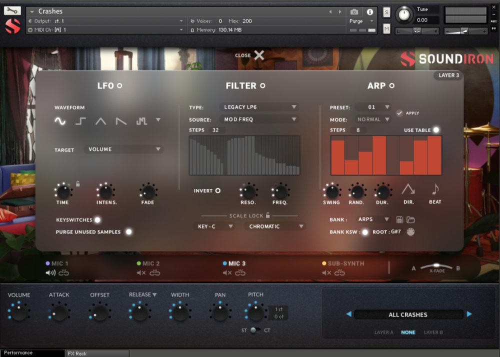 Soundiron David Oliver's Drum Kit - UI (Advanced - Solo View)