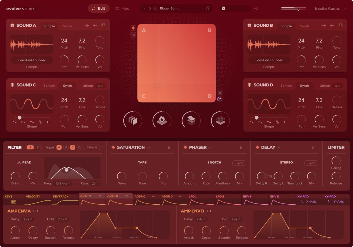 Excite Audio Evolve Velvet - Edit Page Mod