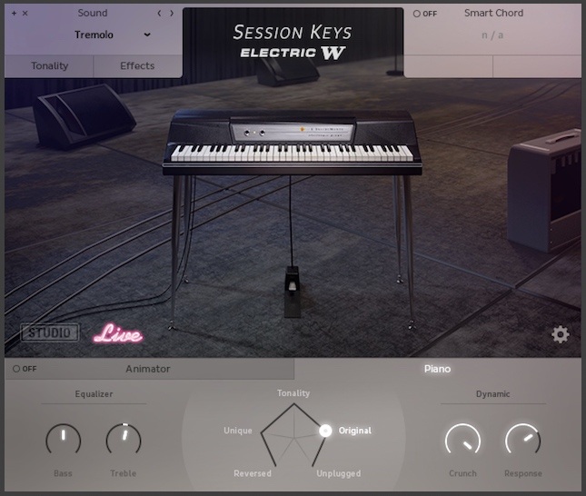e-instruments Session Keys Electric W - User Interface Live