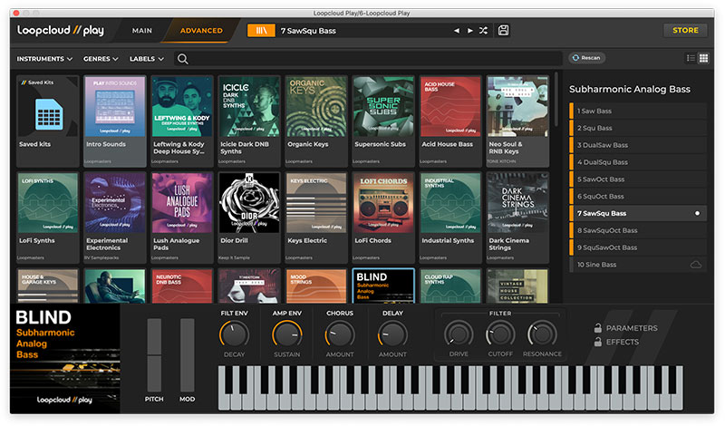 Loopcloud PLAY - Browser UI 1