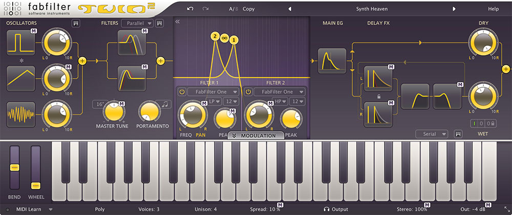 FabFilter Twin 2 - User Interface
