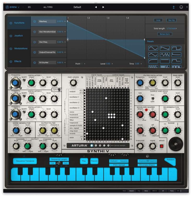 Synthi V - User Interface (Functions)