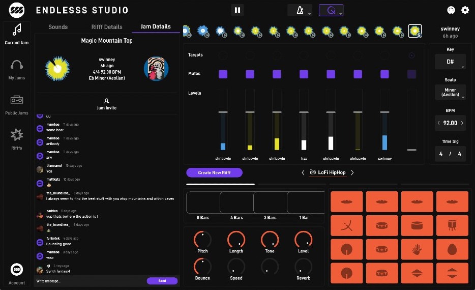 Endlesss Studio - UI - Chat