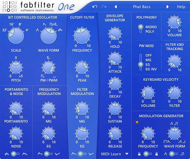 FabFilter One - User Interface