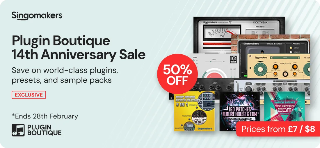 SINGOMAKERS x Plugin Boutique 14th Anniversary Sale (Exclusive)
