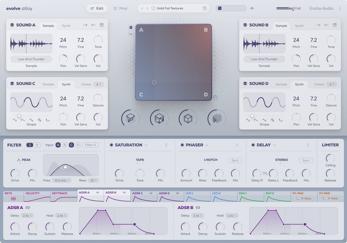 Excite Audio Evolve Alloy - Edit Page Mod