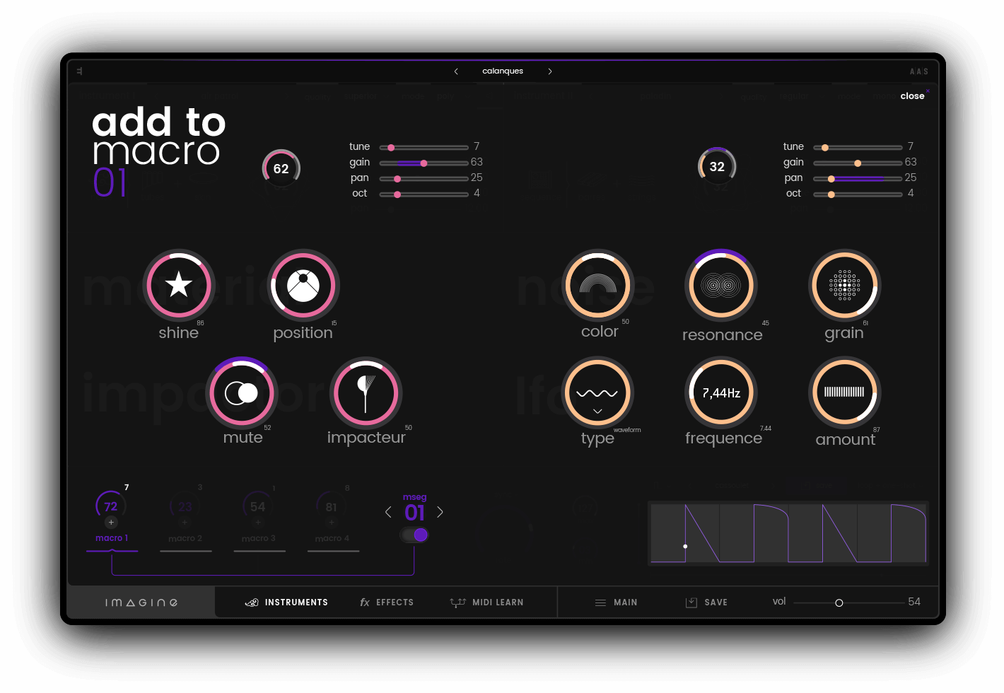 Expressive E Imagine - Add Macro View