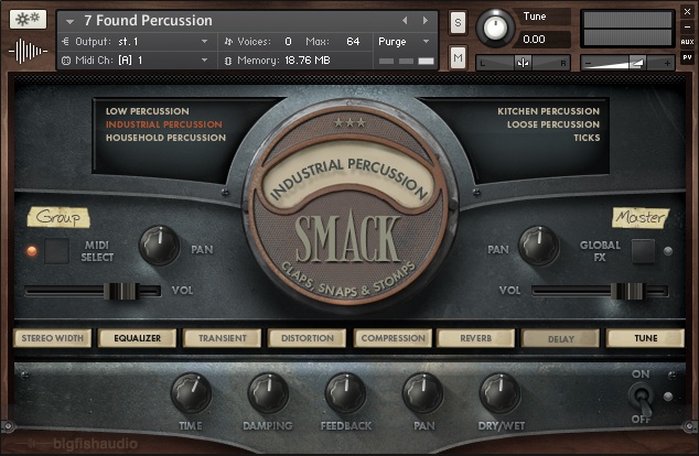 Big Fish Audio Smack - User Interface 07 - Found Percussion