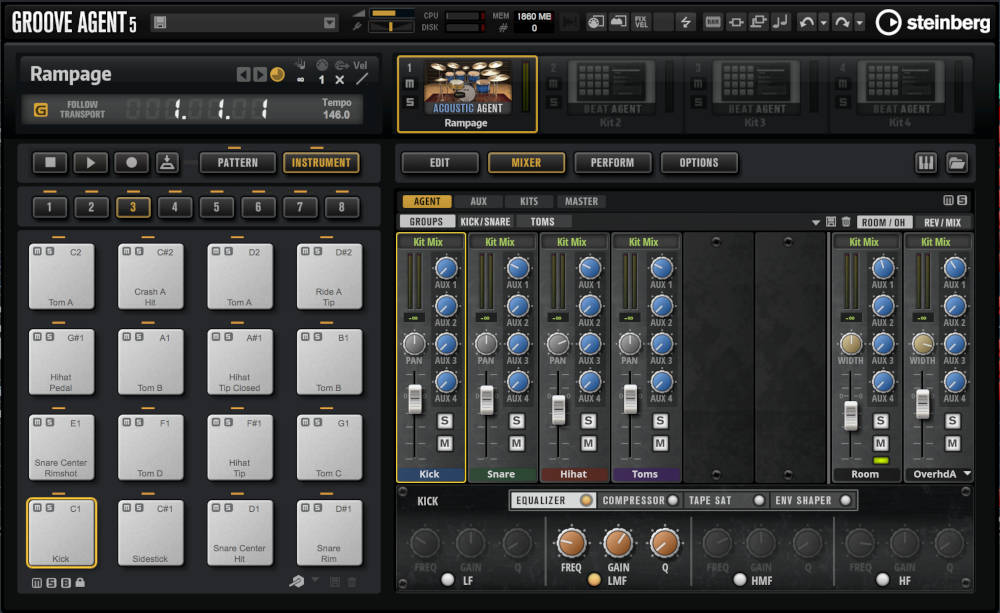 Groove Agent 5 - Mixer
