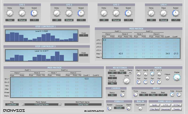 Dionysos User Interface 2