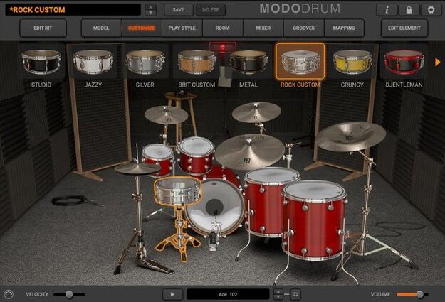 Buy MODO DRUM Kit - Rock Custom | Virtual Instruments | Plugin Boutique