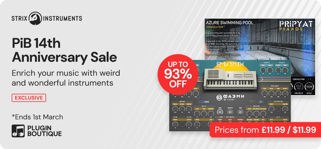 Strix Instruments x Plugin Boutique 14th Anniversary Sale (Exclusive)