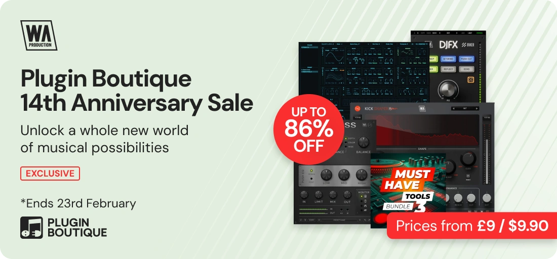 W.A. Production x Plugin Boutique 14th Anniversary Sale (Exclusive)