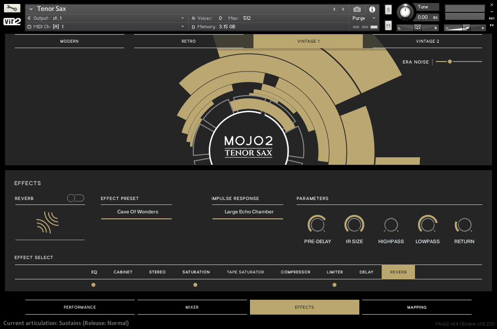 MOJO 2: Tenor Saxophone - GUI 3