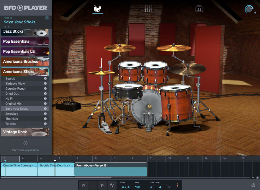 BFD Player Expansion: Americana Sticks - Kit UI