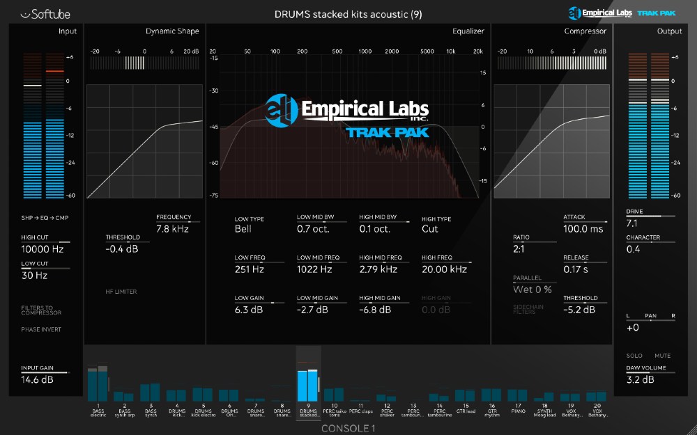 Softube Empirical Labs Trak Pak for Console 1 - User Interface