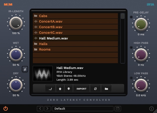IR1A Convolver screenshot