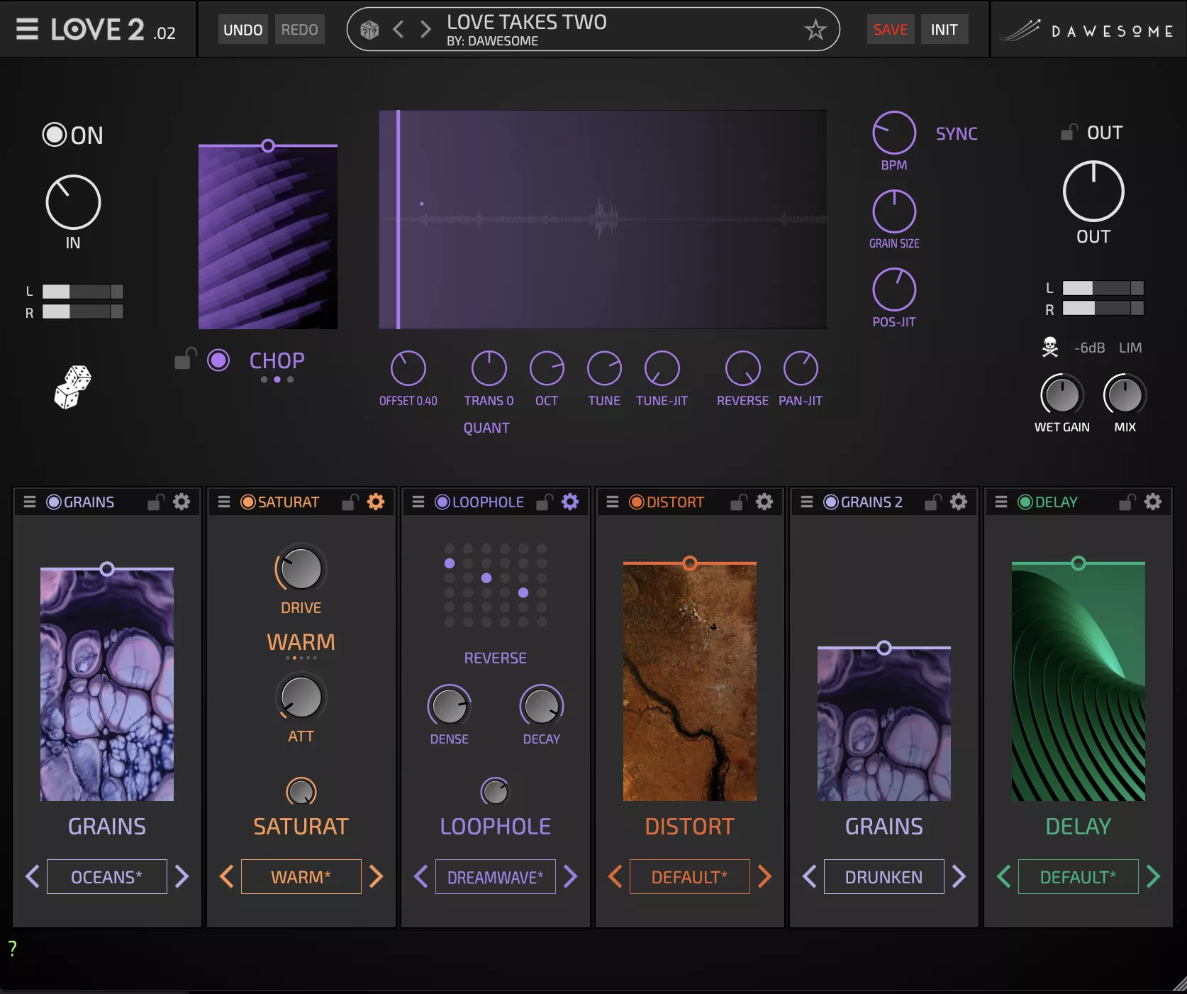Tracktion LOVE - GUI 1