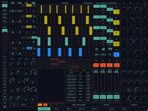 Strokes interface