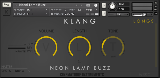Neon Tube Buzz - User Interface