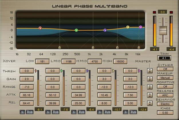 Linear Phase Multiband Compressor screenshot