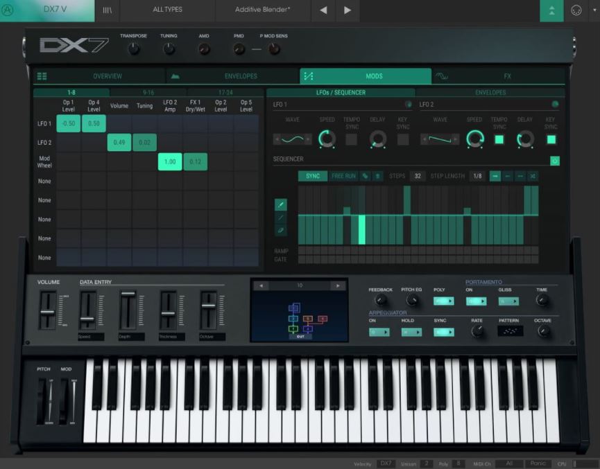 Arturia DX7 V Main UI 4