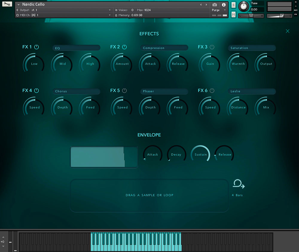 Have Audio Nørdic Cello - Effects GUI