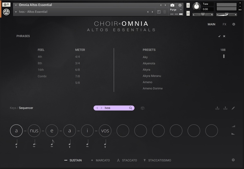 Native Instruments Choir Essentials - Omnia GUI 2