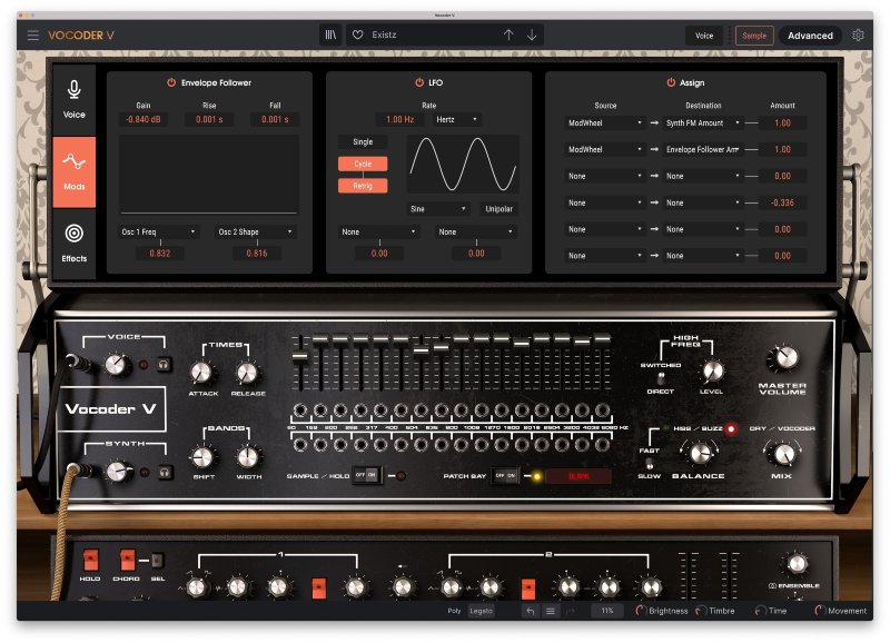 Arturia Vocoder V - Mods