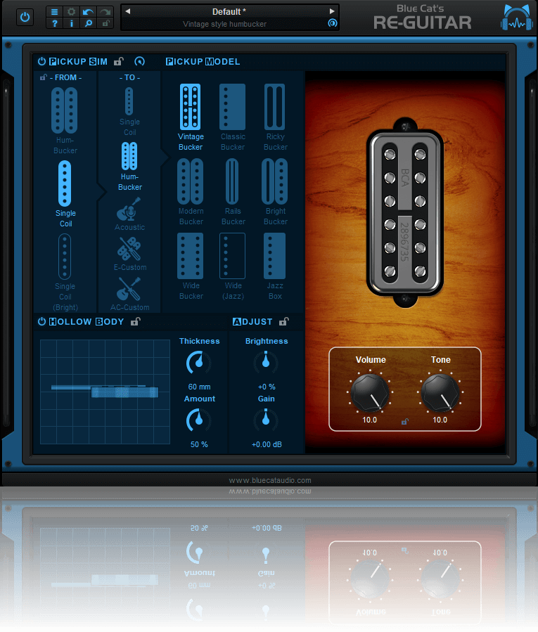Re-Guitar - User Interface (Vintage Humbucker)