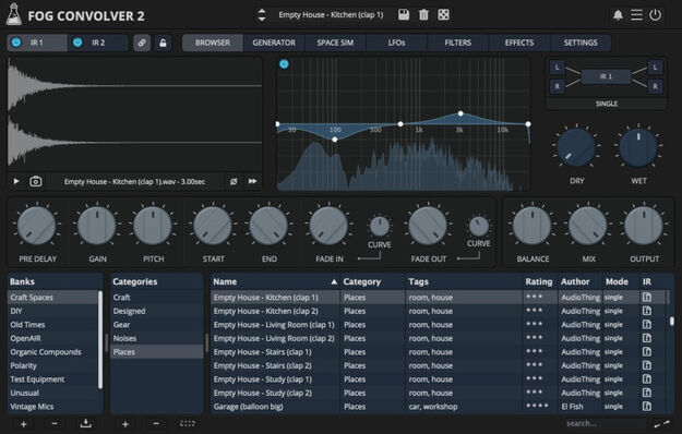 Fog Convolver 2 (Upgrade from Fog Convolver 1) interface