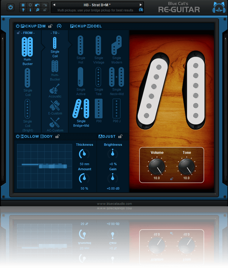 Re-Guitar - User Interface (Bridge Mid Pickup)