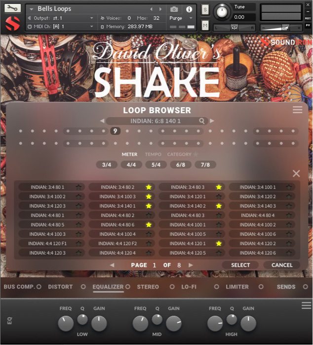 Soundiron Shake - Browser UI