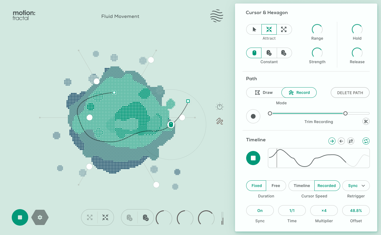 Excite Audio Motion: Fractal - Record UI