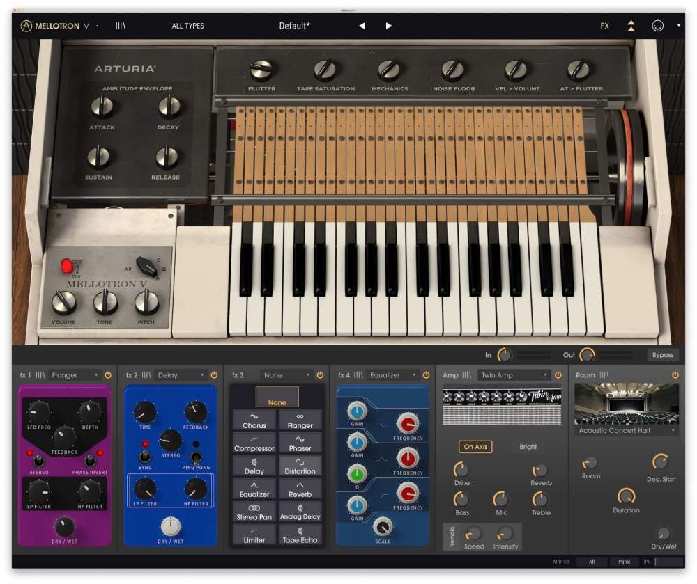 Arturia Mellotron V - User Interface (FX)