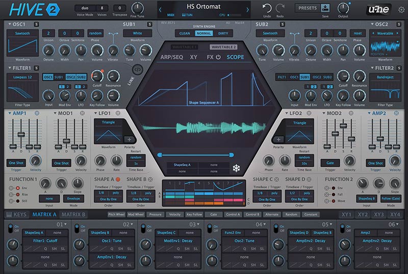 U-he Hive 2 Synth - Scope